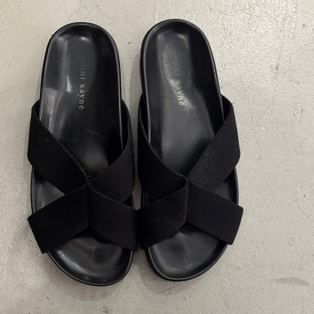 Jenni Kayne Elegant Black Slide Sandals